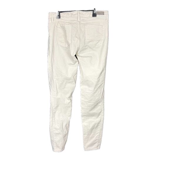 Calvin Klein Legging Jeans Womens 8 Ivory Velvet Slim Fit Stretch Toothpick - Picture 2 of 8
